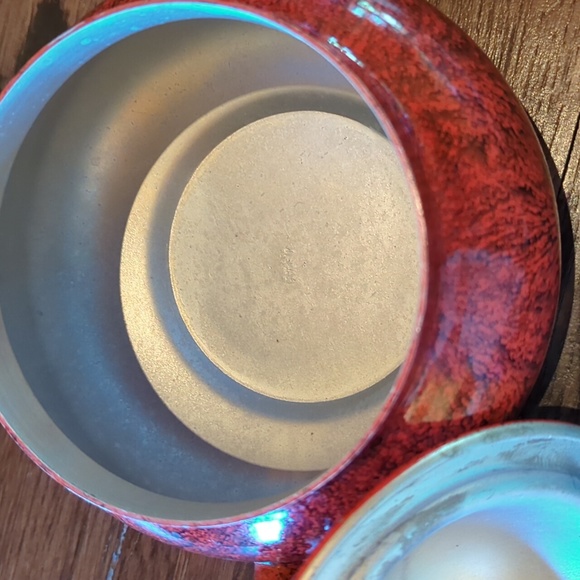 Unique & Vintage Red Enamel Fondue Pot - Picture 7 of 10